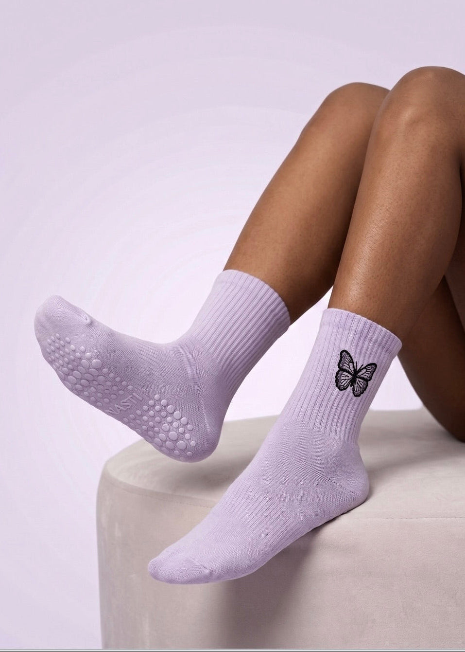 High Rise Grip Socks