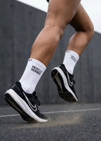 Sportsocken getragen bei einem Lauf